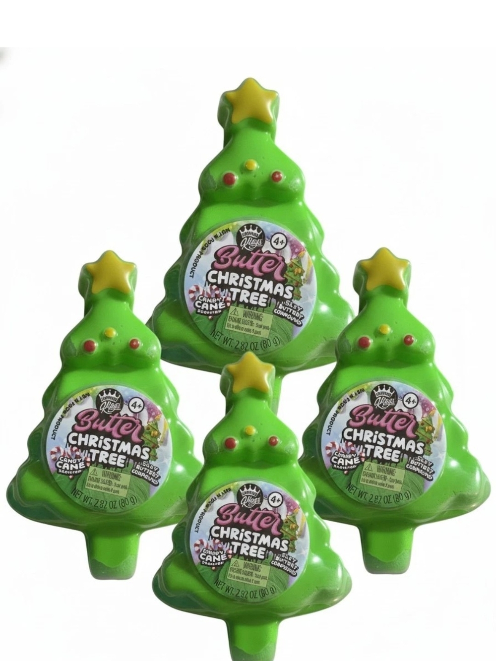 LOT of 5 Compound Kings Butter Christmas Tree Slime Candy Cane Scented NEW NWT